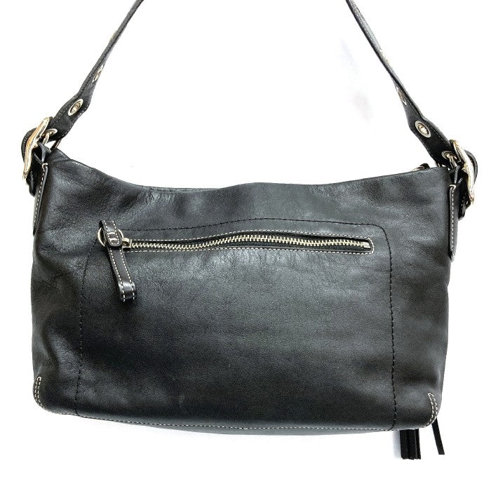 COACH コーチ ショルダーバッグオール レザー フリンジタッセル 1417 ブラック 瑞穂店
