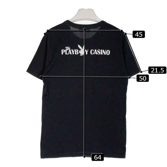 HYSTERIC GLAMOUR ヒステリックグラマー×PLAYBOY プレイボーイ グラフィック ガール プリント Tシャツ 1261CT04 ブラック sizeM 瑞穂店