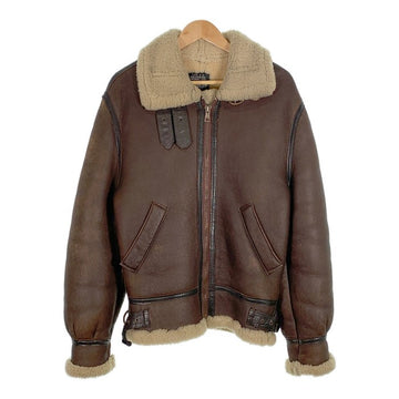 U.S.SHEEPSKIN シープスキン TYPE B-3 ムートン フライトジャケット ブラウン Size 34 福生店