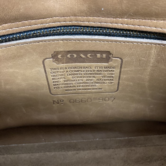 COACH オールドコーチ OLD 907 USA製 ２WAYショルダーバッグ ターンロック ベージュ 瑞穂店