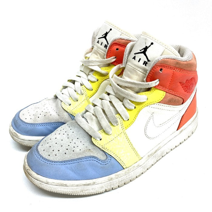 NIKE ナイキ WMNS AIR JORDAN 1 MID エア ジョーダン 1 スニーカー DJ6908-100 SAIL WHITE-LT ZITRON size23.0cm 瑞穂店