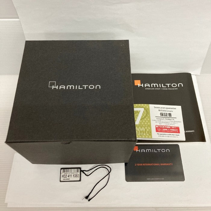 HAMILTON ハミルトン カーキ H644250 AT 自動巻 デイデイト ブラック文字盤 メンズ腕時計 シルバー 瑞穂店