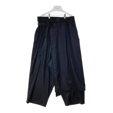 YOHJI YAMAMOTO ヨウジヤマモト UU-P09-101-1-03 S'YTE T/W GABARDINE LEFT WRAP PANTS ギャバジン レフト ワープパンツ ブラック size3 瑞穂店