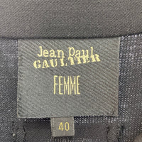 Jean Paul GAULTIER ジャンポールゴルチェ FEMME フロントジップウールワンピース ブラック size40 瑞穂店