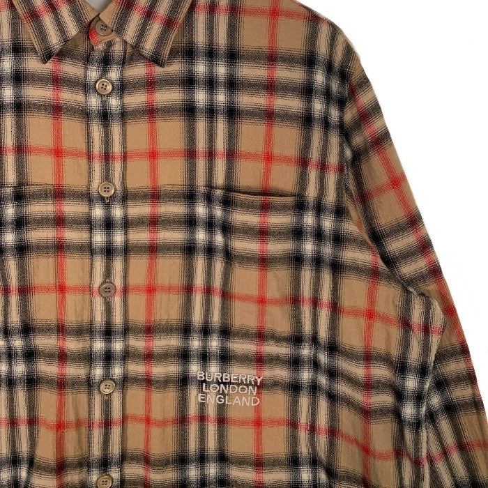 BURBERRY LONDON バーバリーロンドン 21AW ノバチェック 長袖シャツ ベージュ 8036773 Size L 福生店