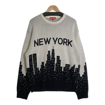 SUPREME シュプリーム 20SS New York Sweater ニューヨーク セーター アクリル ホワイト Size L 福生店