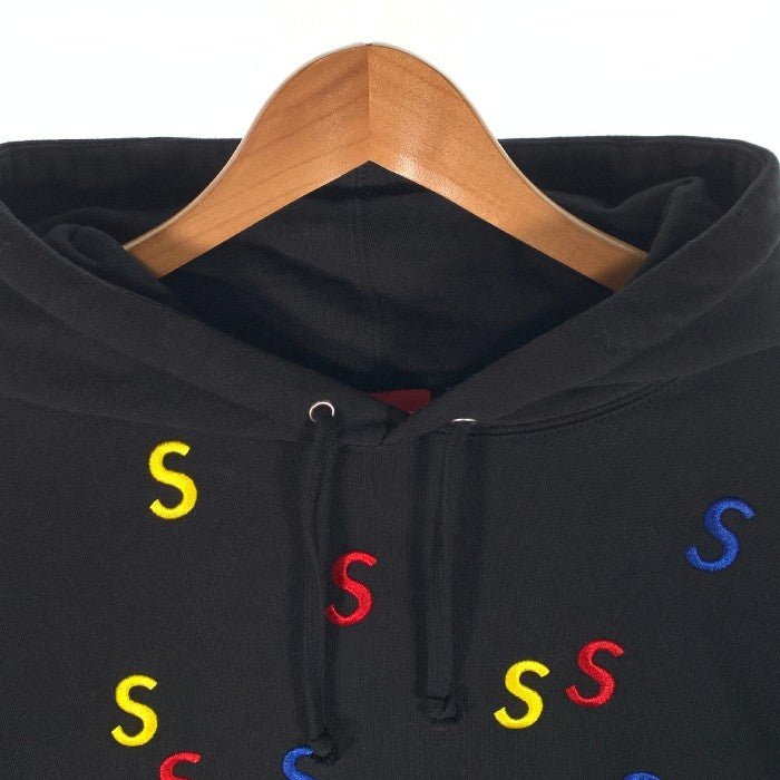 SUPREME シュプリーム 21SS Embroidered S Logo Hooded Sweatshirt Sロゴ プルオーバー スウェットパーカー ブラック Size L 福生店