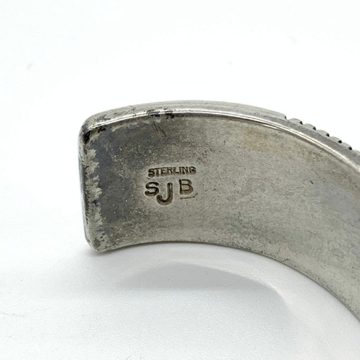 Navajo ナバホ族 SJB バングル インディアンジュエリー STERLING Size S相当 福生店