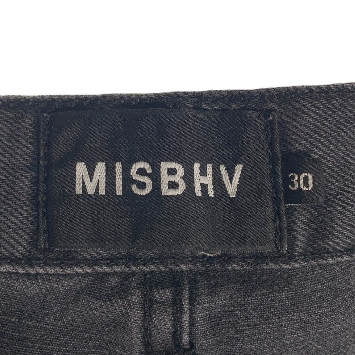 MISBHV ミスビヘイブ ダメージ ブラックデニムパンツ ストレート 912605 Size 30 福生店