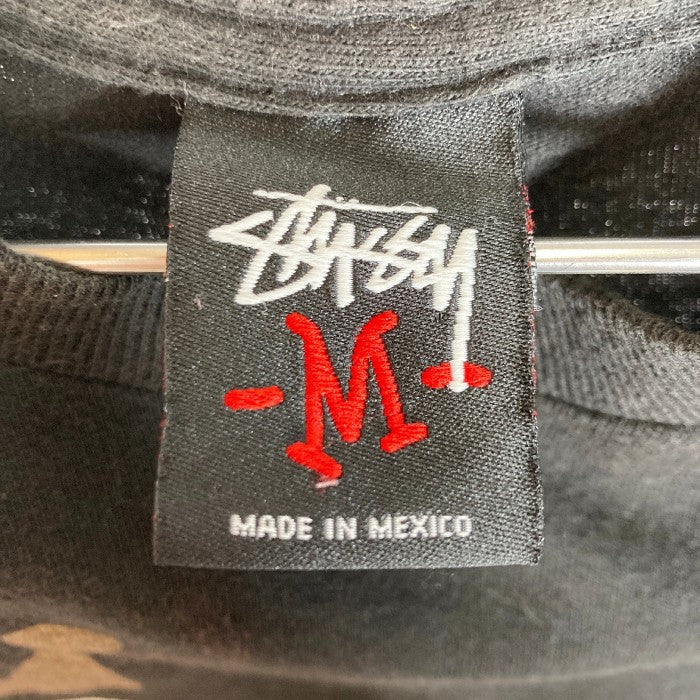 STUSSY ステューシー メキシコ製 プリントTシャツ ブラック sizeM 瑞穂店