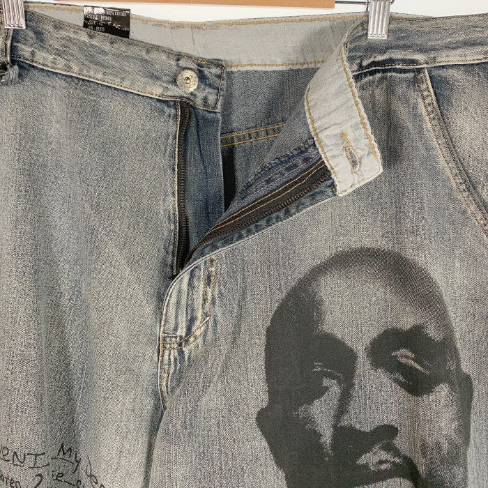 Makaveli 2pac プリント デニムパンツ Size 42×34 福生店