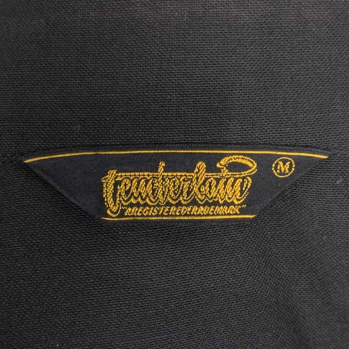 TENDERLOIN テンダーロイン チェーンステッチ刺繡ロゴ シャツ 袖カットオフ ブラック Size M 福生店